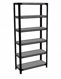 Shelving 6SHELF-4 Silvermark bolted 6 shelves  unassembled