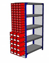 Shelving Silvermark bolted 5 shelves (5SHELF-5-Perfo/bin)