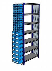 Shelving Silvermark bolted 7 shelves (7SHELF-4-Perfo/bin)