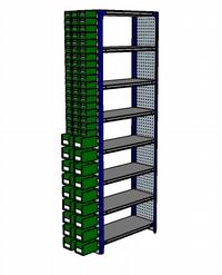 Shelving Silvermark bolted 8 shelves (8SHELF-4-Perfo/bin)