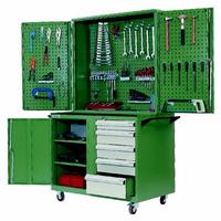 COMBI 2 Tool trolley fitted with cabinet