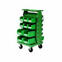 Bin trolley fitted with bins and castors(Combination Bin Trolley MF101521)