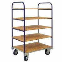 Trolley with 5 wooden shelves(T290)