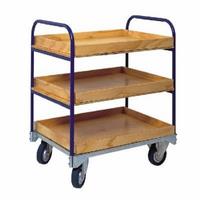 Trolley with three wooden tray.(T350)