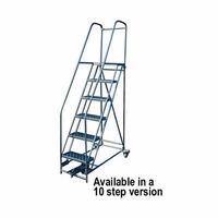 Ten non-slip self cleaning steps. (Mobile ladder-10 step)