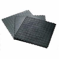 Plastic floor tiles leather grain dark grey(PVC FLOORING)