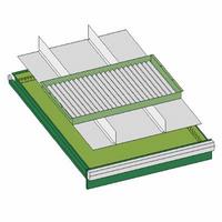 2 plain partitions & 1 sliding groove tray 100mm drawer MP-27U-1/100PS